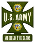 "Army" Iron Cross Metal Sign